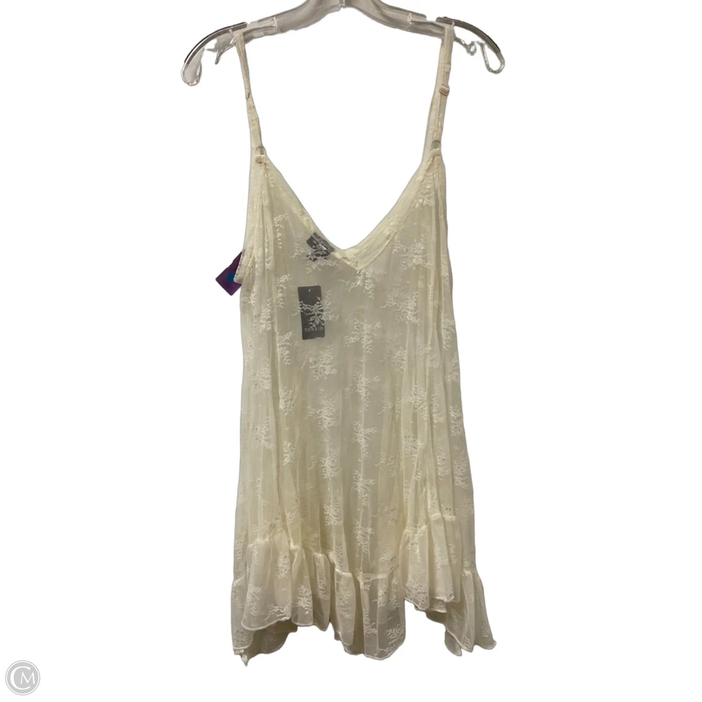 Tunic Sleeveless By Torrid In Cream, Size: 2x