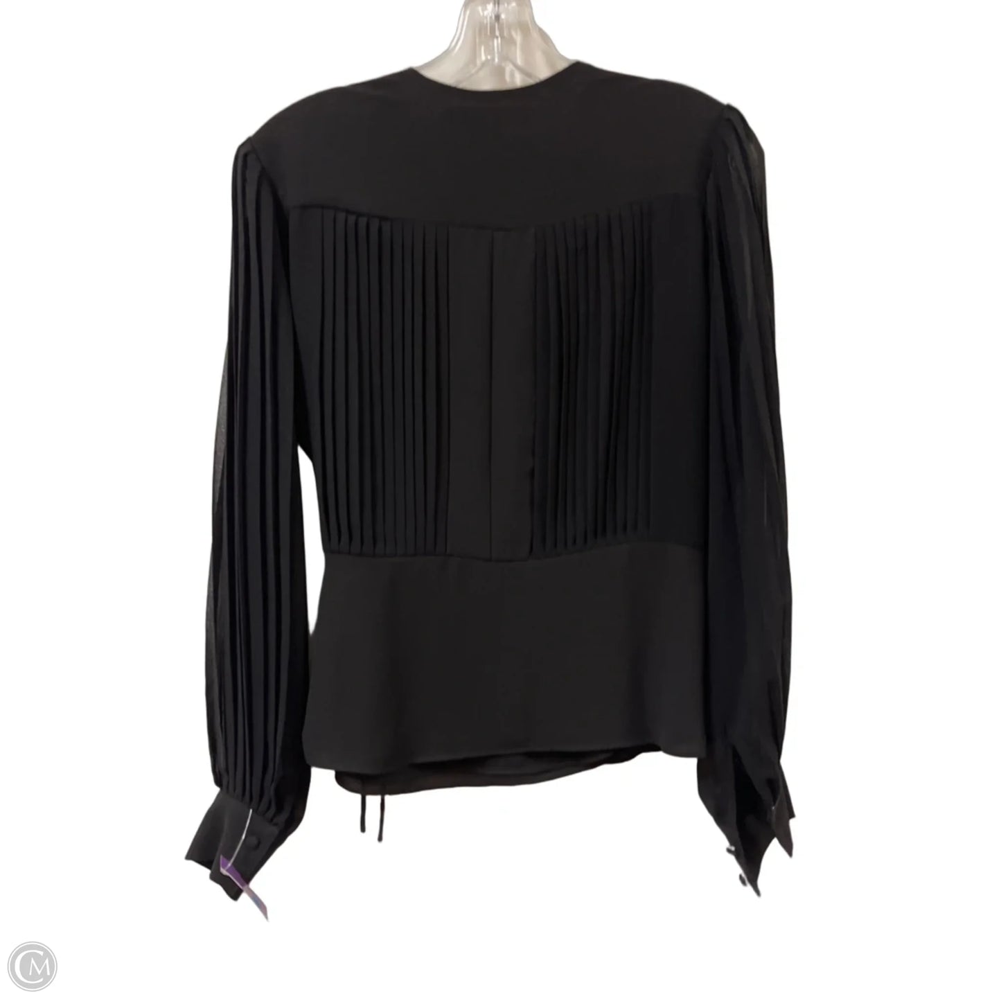Blouse Long Sleeve By White House Black Market In Black, Size: S