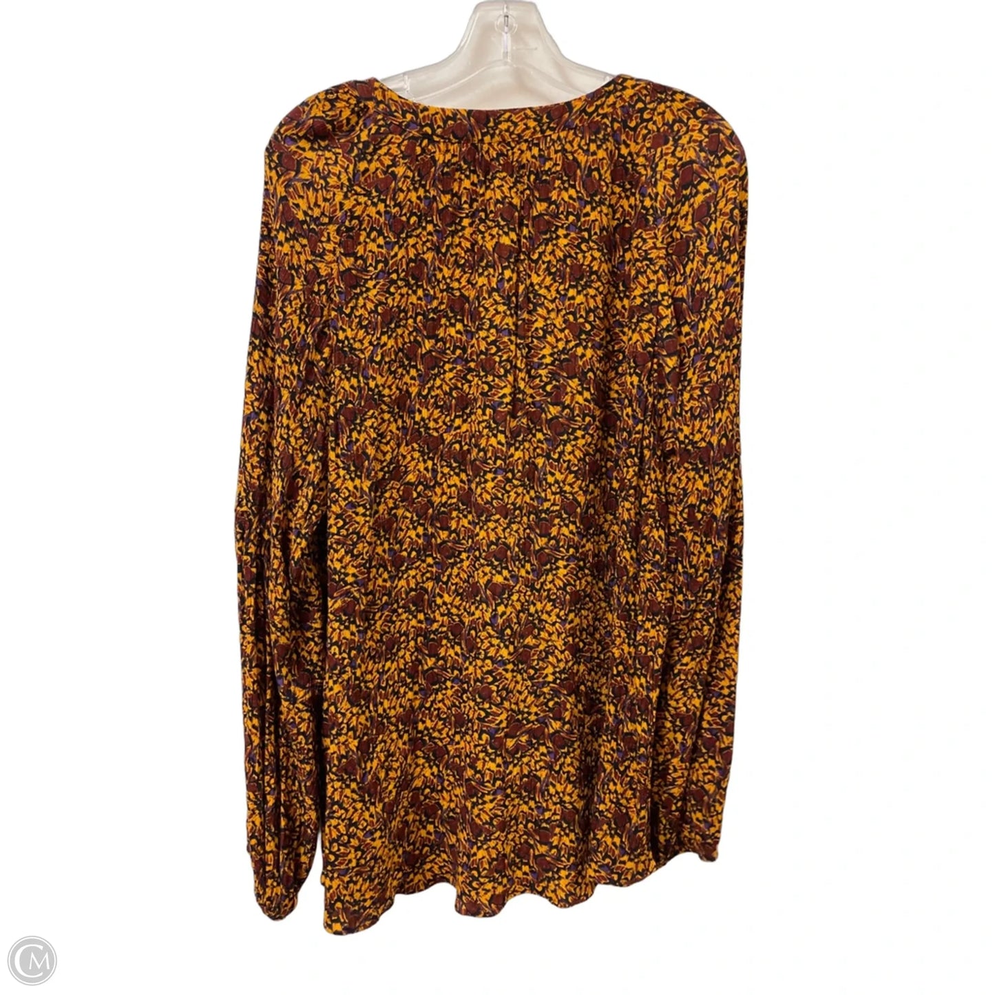 Blouse Long Sleeve By White House Black Market In Orange, Size: Xl