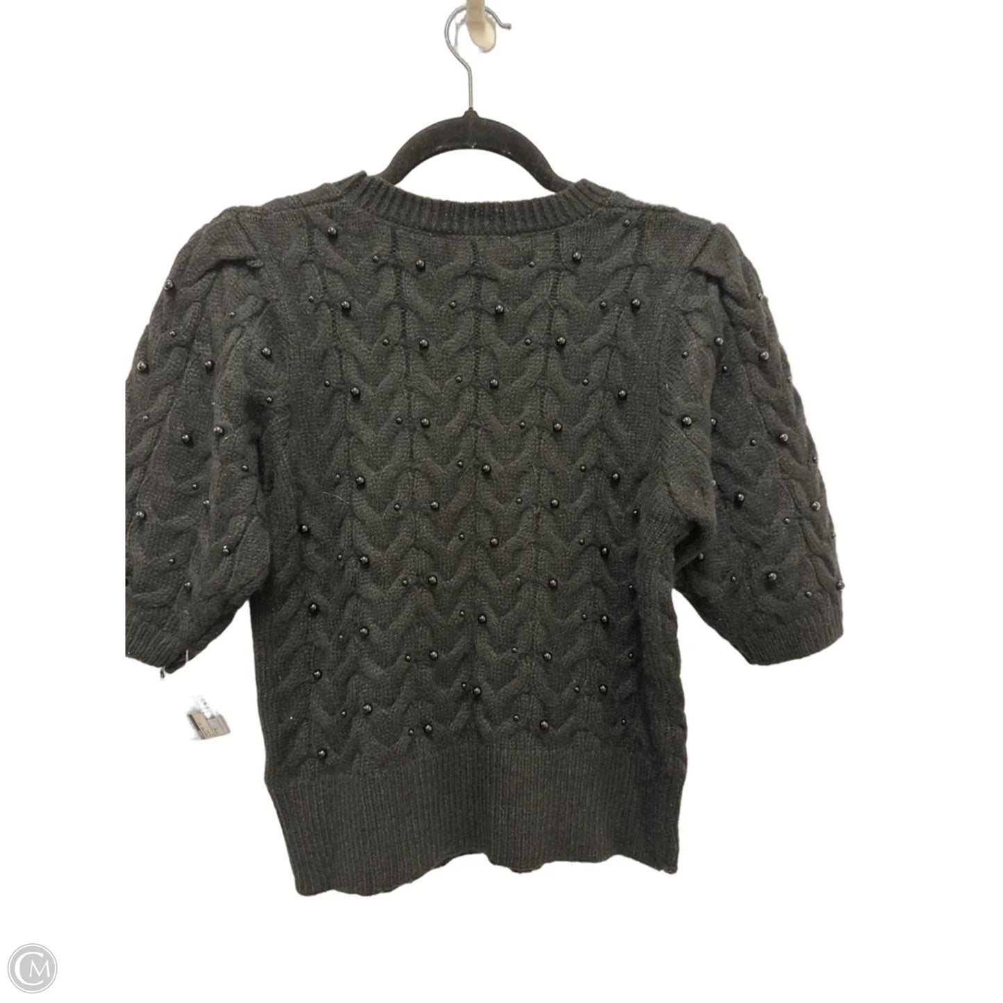 Sweater Short Sleeve By Zara In Black, Size: M