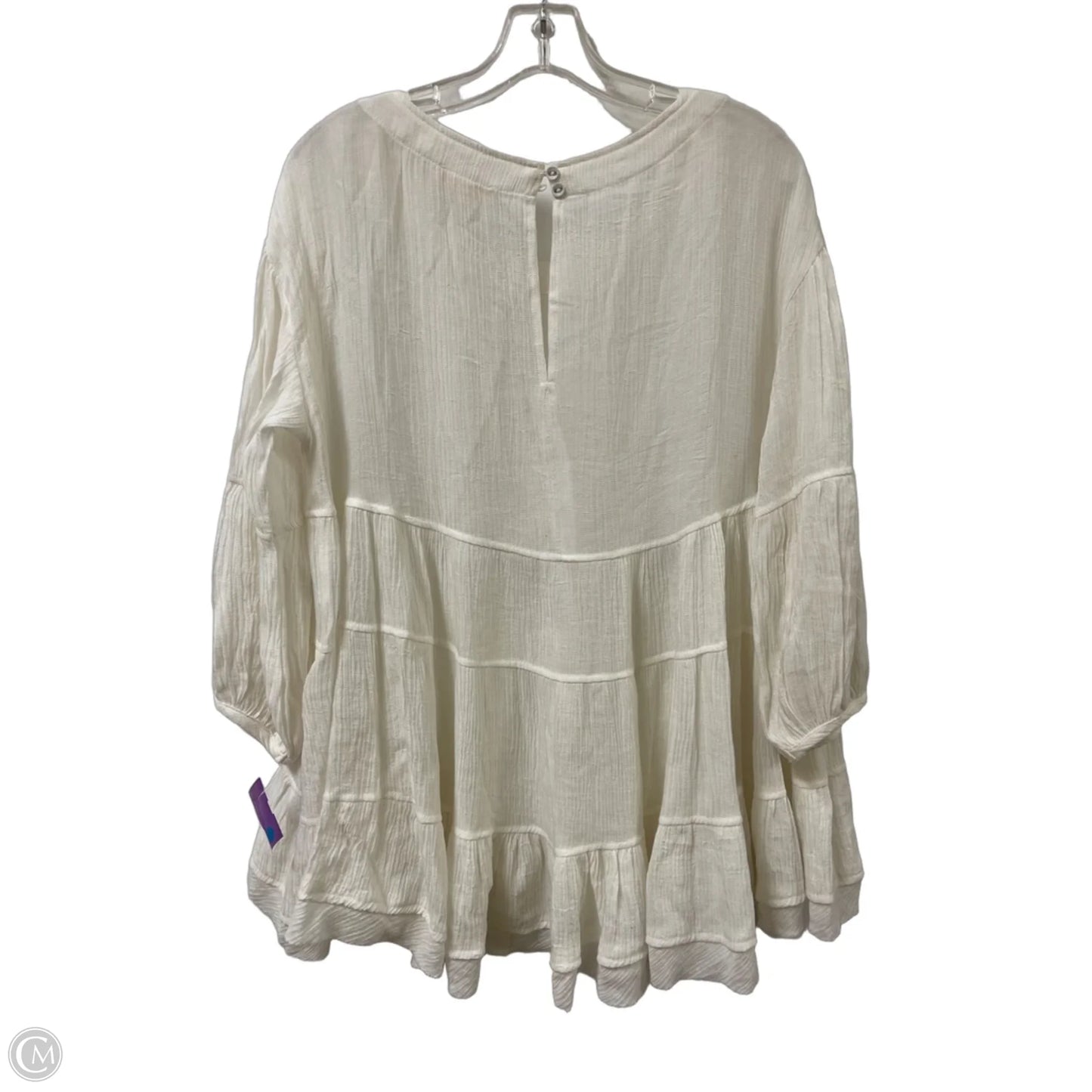Tunic Long Sleeve By Entro In Cream, Size: S