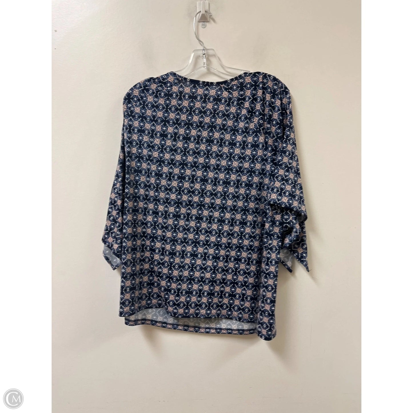 Top Short Sleeve By Westport In Blue & Pink, Size: L