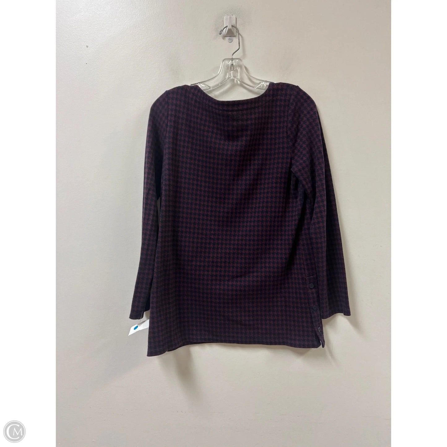 Top Long Sleeve By Talbots In Blue & Red, Size: M