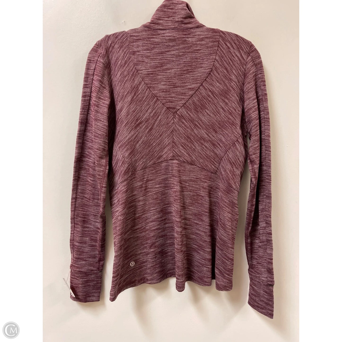 Athletic Top Long Sleeve Collar By Lululemon In Red, Size: M
