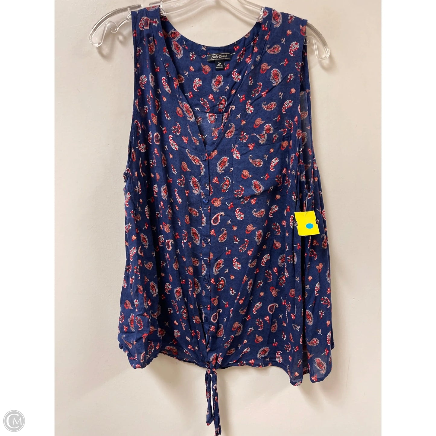 Top Sleeveless By Lucky Brand In Blue, Size: 2x