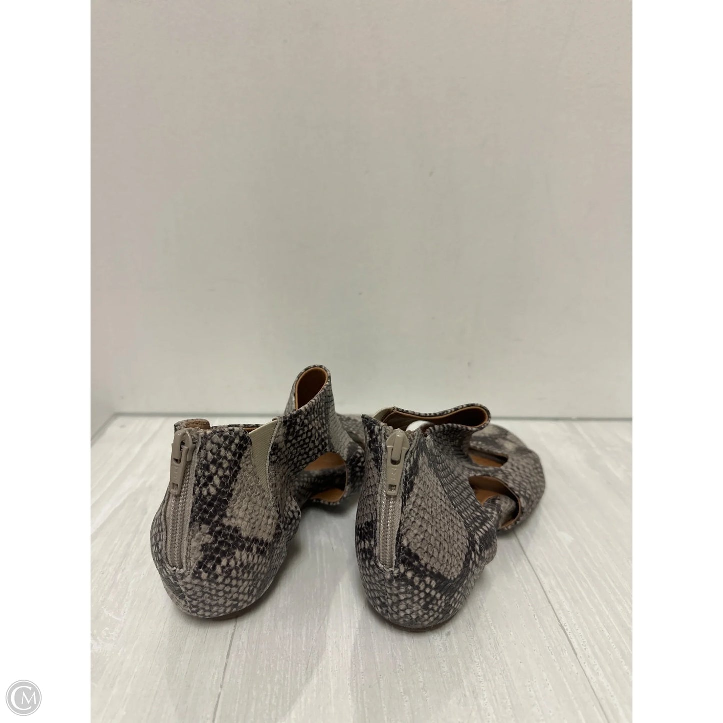 Sandals Flats By Sofft In Animal Print, Size: 7.5