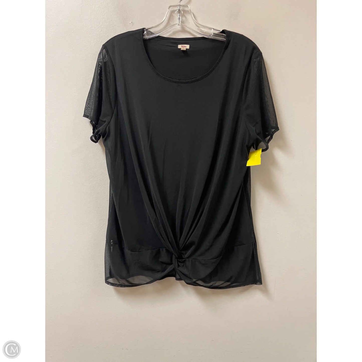 Top Short Sleeve By Reba In Black, Size: Xl