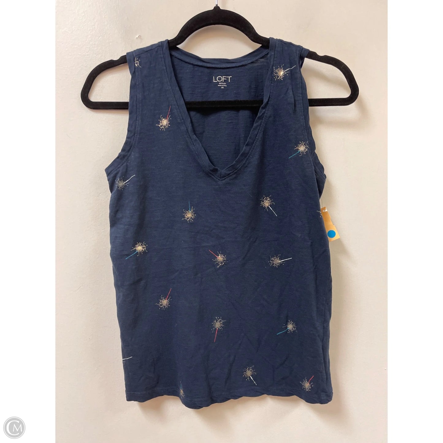 Top Sleeveless By Loft In Navy, Size: Xs