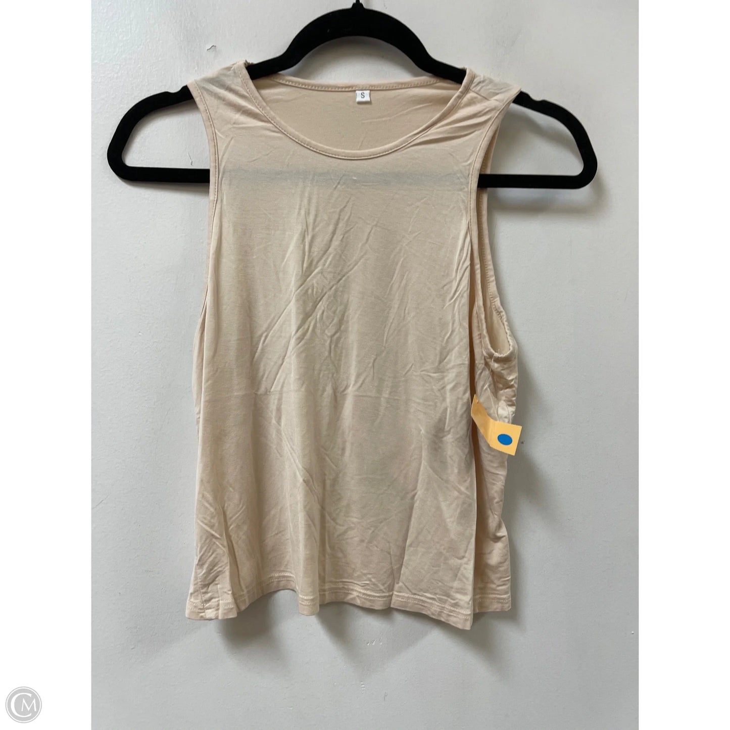 Athletic Tank Top By Clothes Mentor In Cream, Size: S