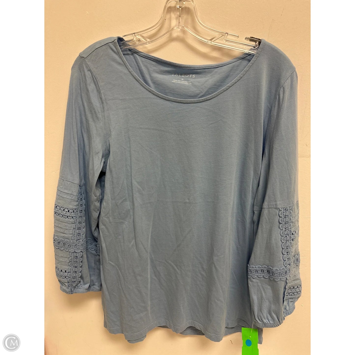 Top Long Sleeve By Talbots In Blue, Size: M