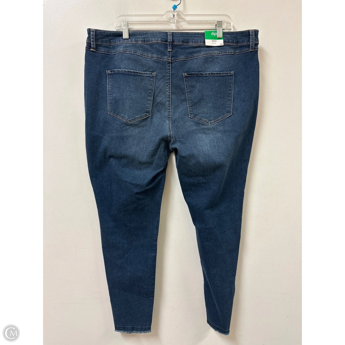 Jeans Skinny By Dip In Black Denim, Size: 22