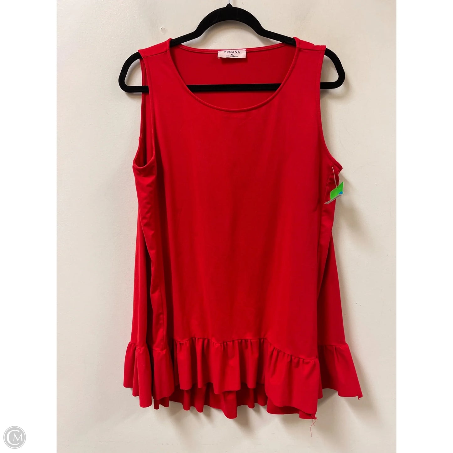 Top Sleeveless By Zenana In Red, Size: Xl