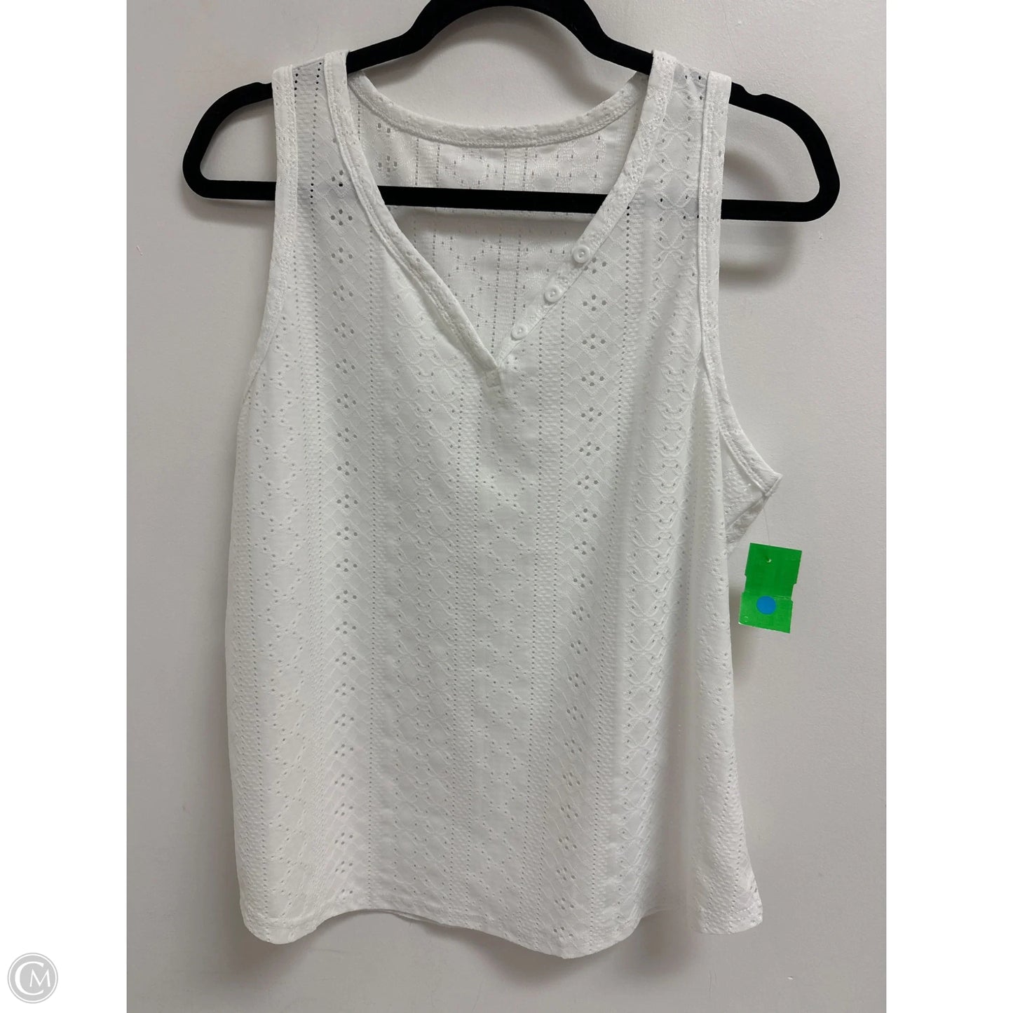 Top Sleeveless By Clothes Mentor In White, Size: Xl