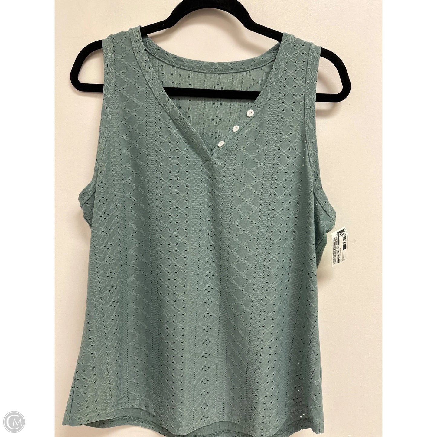 Top Sleeveless By Clothes Mentor In Green, Size: Xl