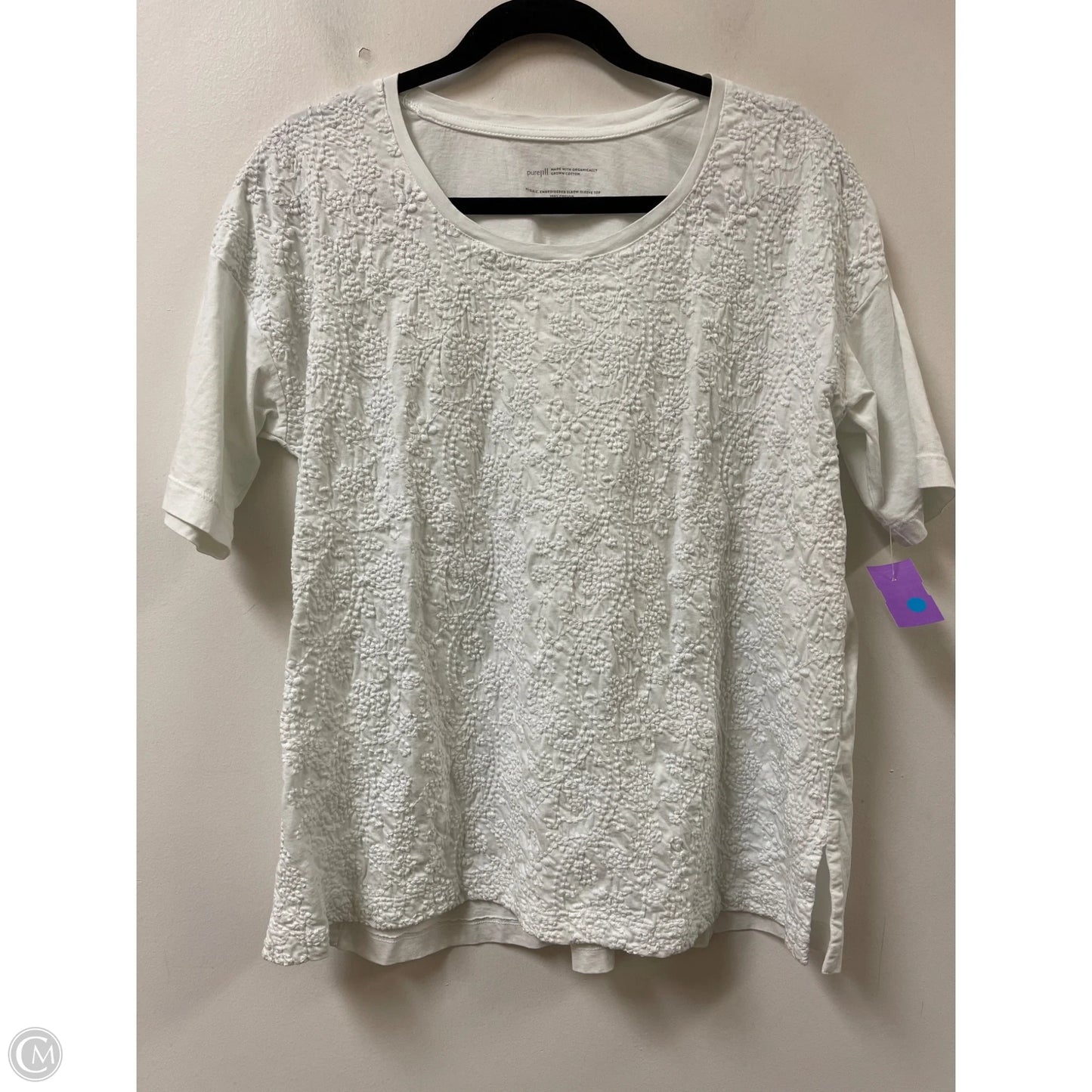 Top Short Sleeve By Pure Jill In White, Size: M