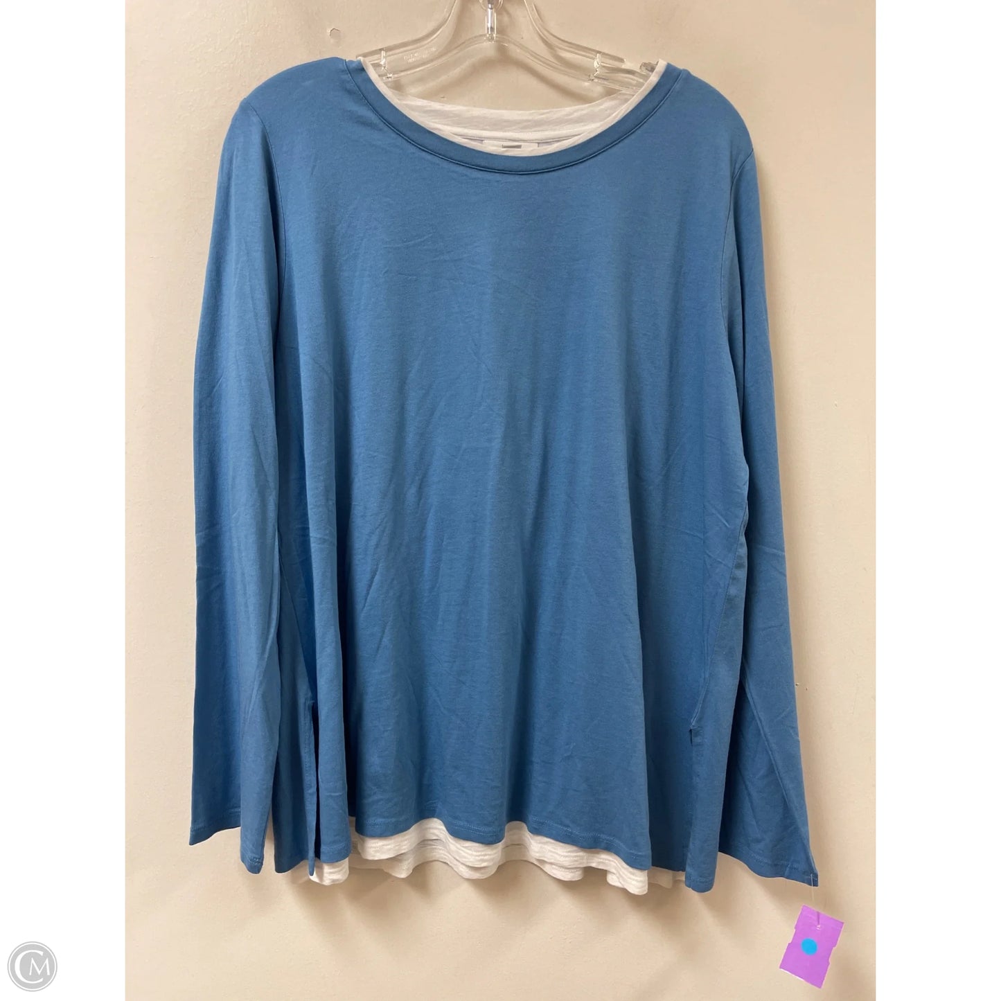 Top Long Sleeve By J. Jill In Blue, Size: L