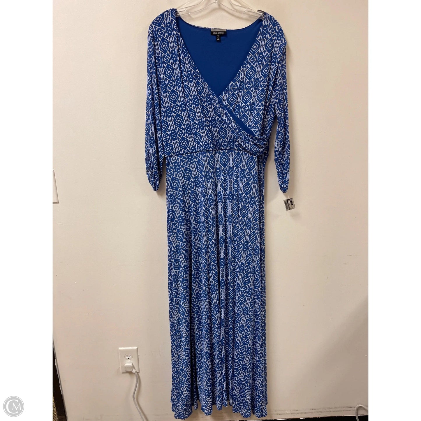 Dress Casual Maxi By Allison Brittney In Blue, Size: Xl