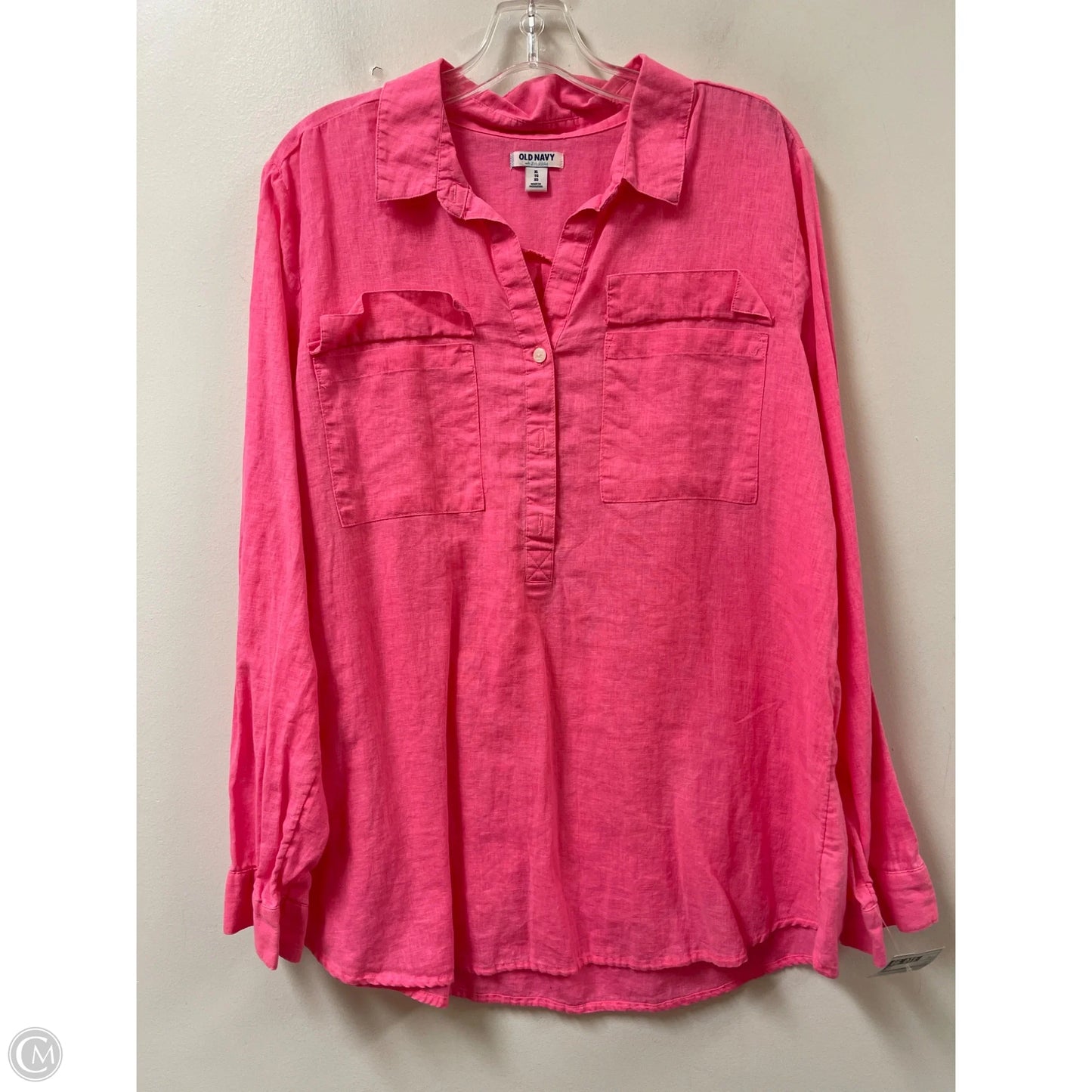 Tunic Long Sleeve By Old Navy In Pink, Size: Xl
