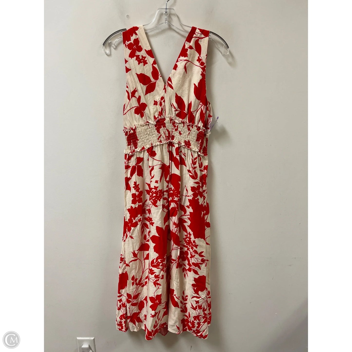 Dress Casual Maxi By Clothes Mentor In Red & Silver, Size: S
