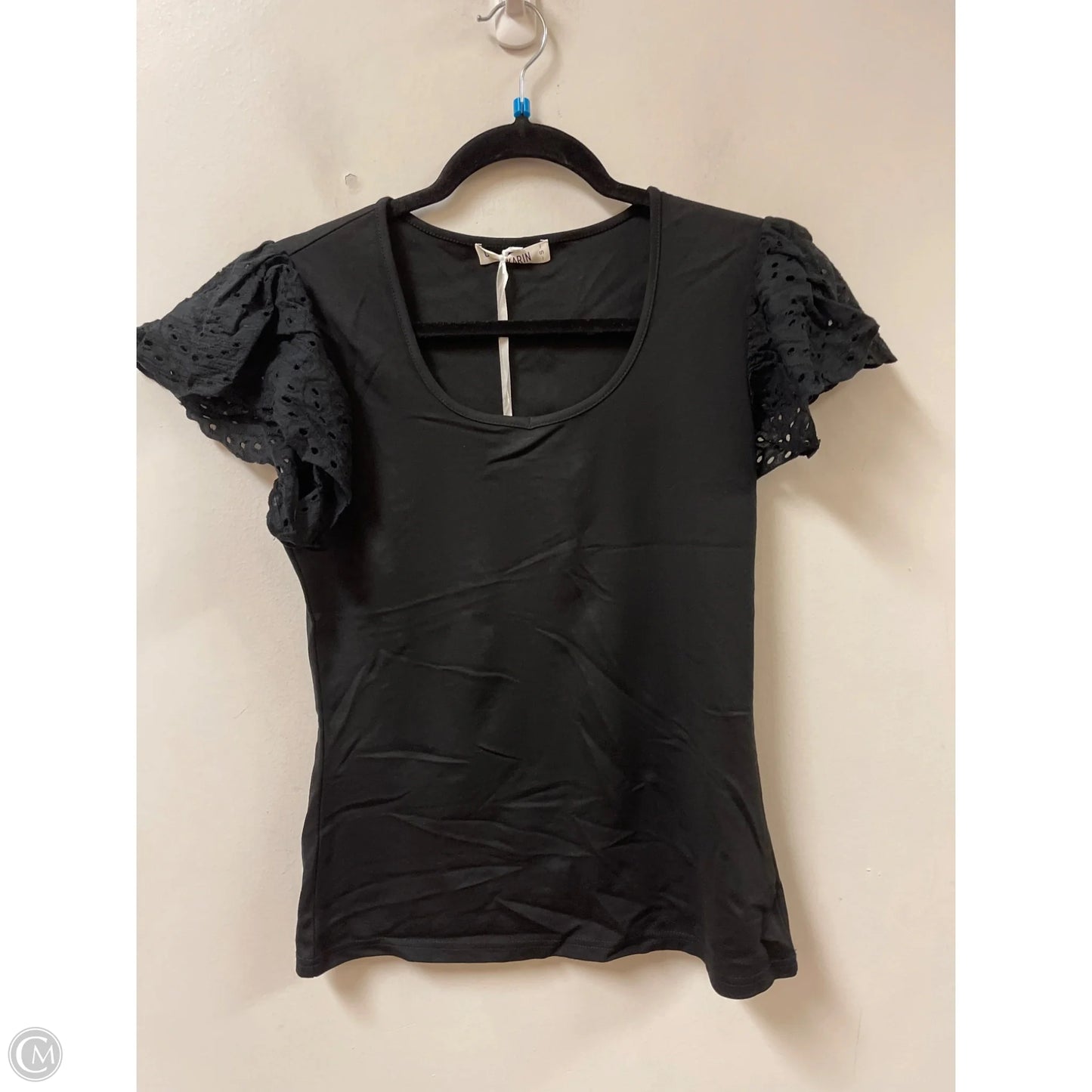 Top Short Sleeve By Grace Karin In Black, Size: S