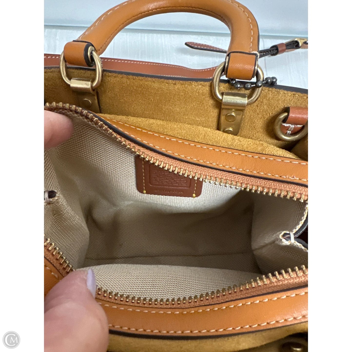 Handbag Designer By Coach, Size: Small