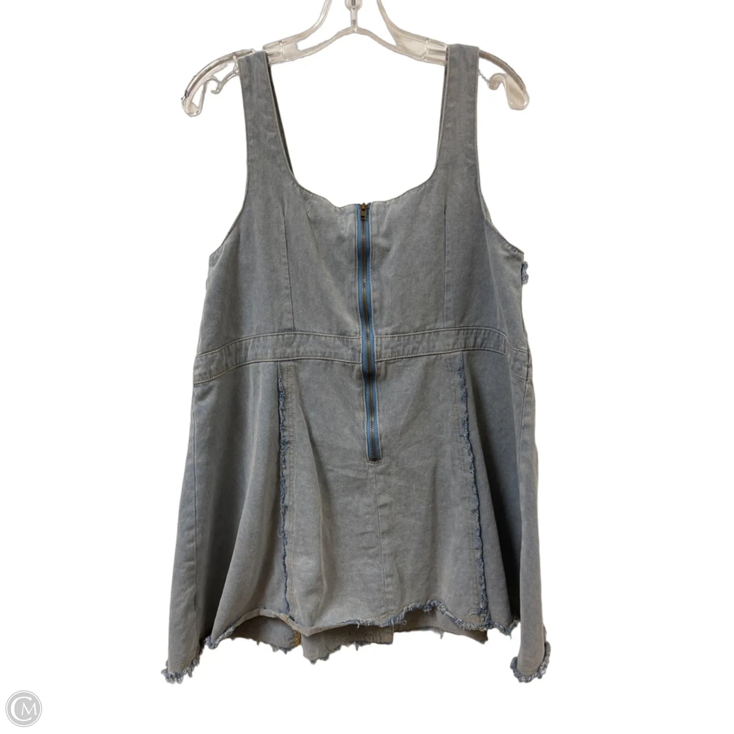 Tunic Sleeveless By Pol In Blue Denim, Size: L