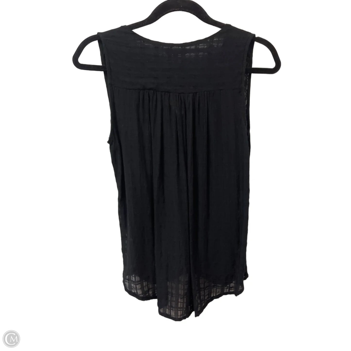 Top Sleeveless By Bleu In Black, Size: M