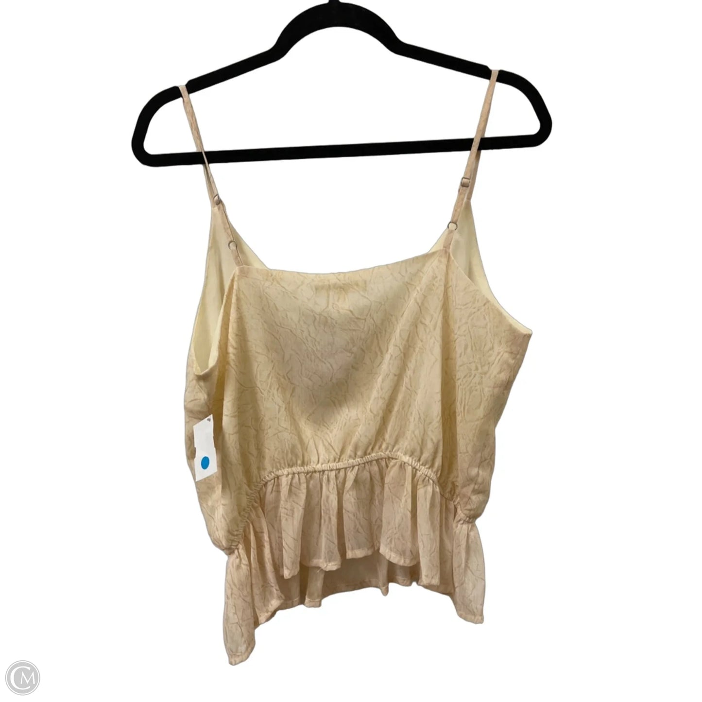 Top Sleeveless By Grade & Gather In Cream, Size: L