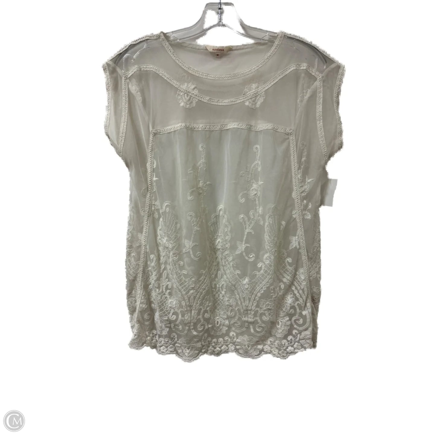 Top Short Sleeve By Sundance In White, Size: M