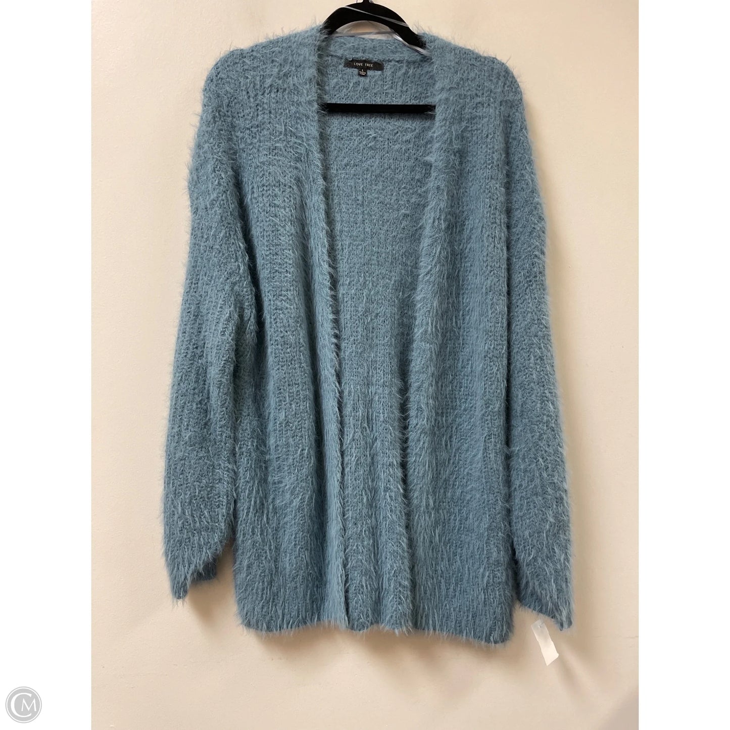 Sweater Cardigan By Love Tree In Blue, Size: L