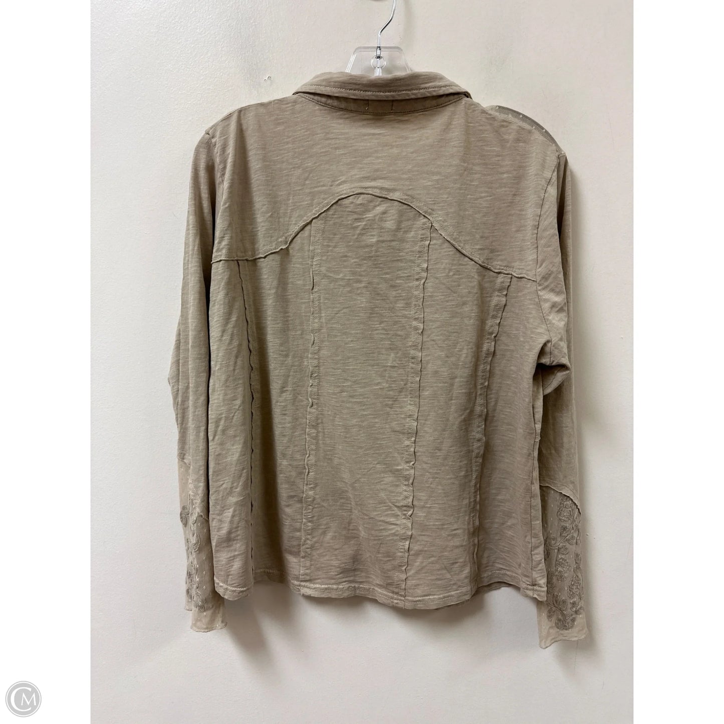 Top Long Sleeve By Reba In Brown, Size: Xl