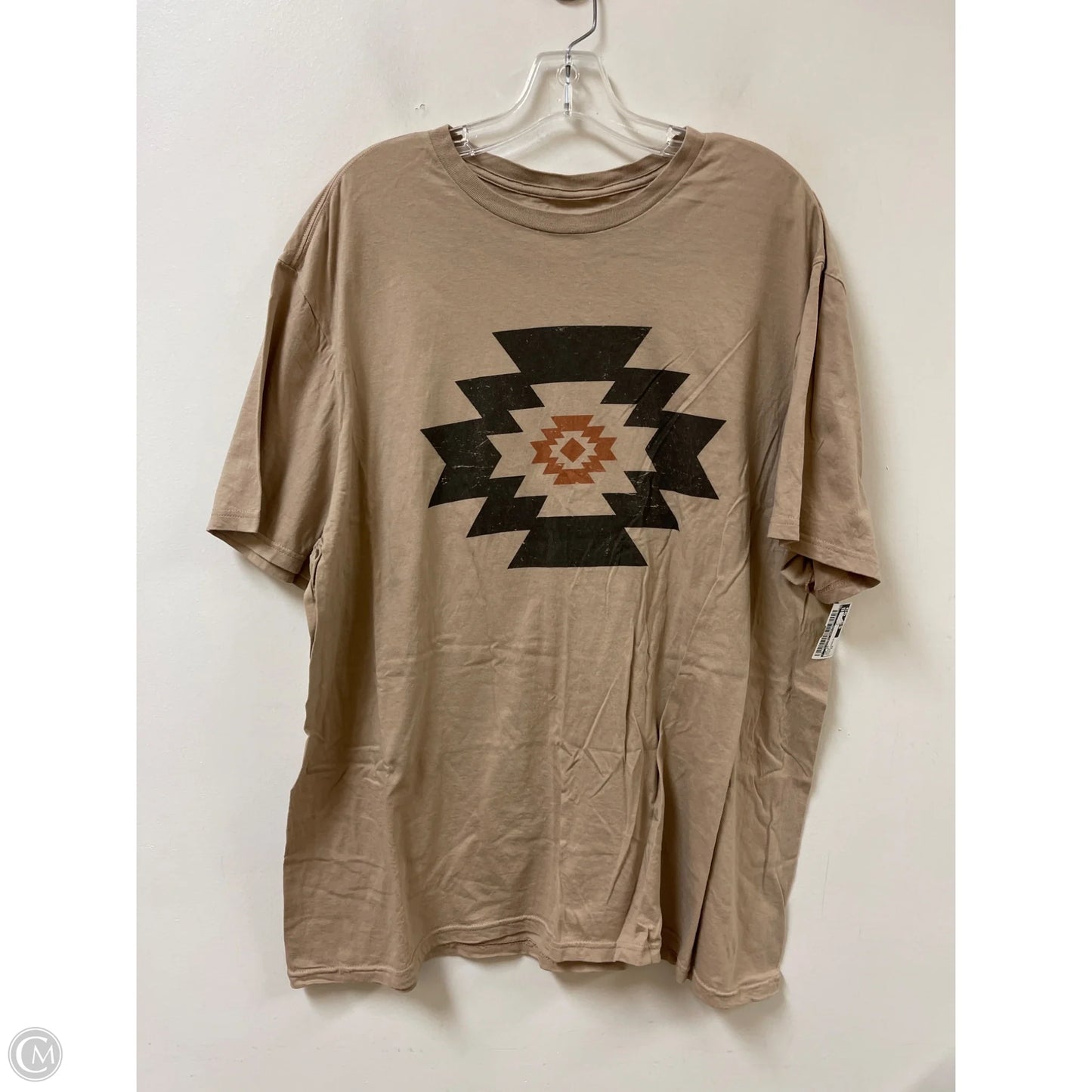 Top Short Sleeve By Clothes Mentor In Brown, Size: 3x