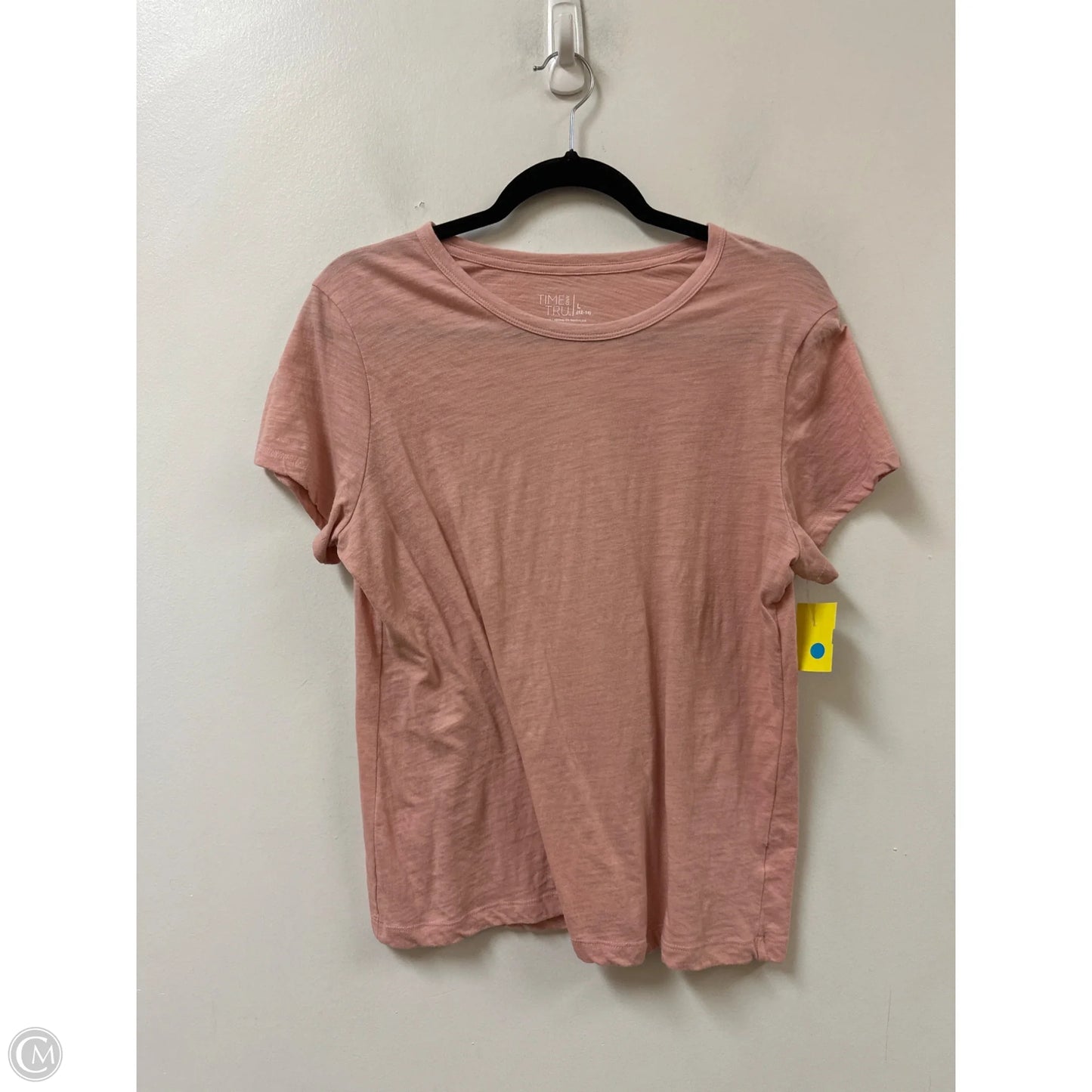 Top Short Sleeve By Time And Tru In Pink, Size: L