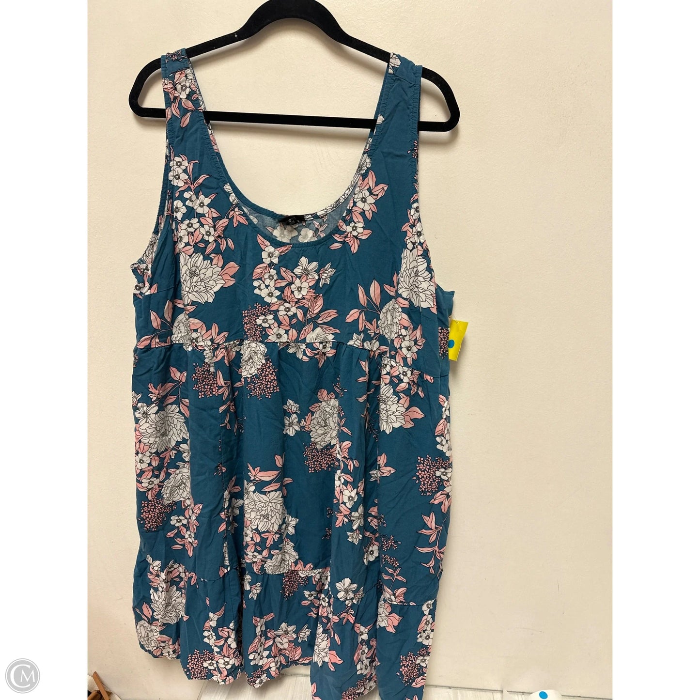 Tunic Sleeveless By Torrid In Blue & Pink, Size: 2x