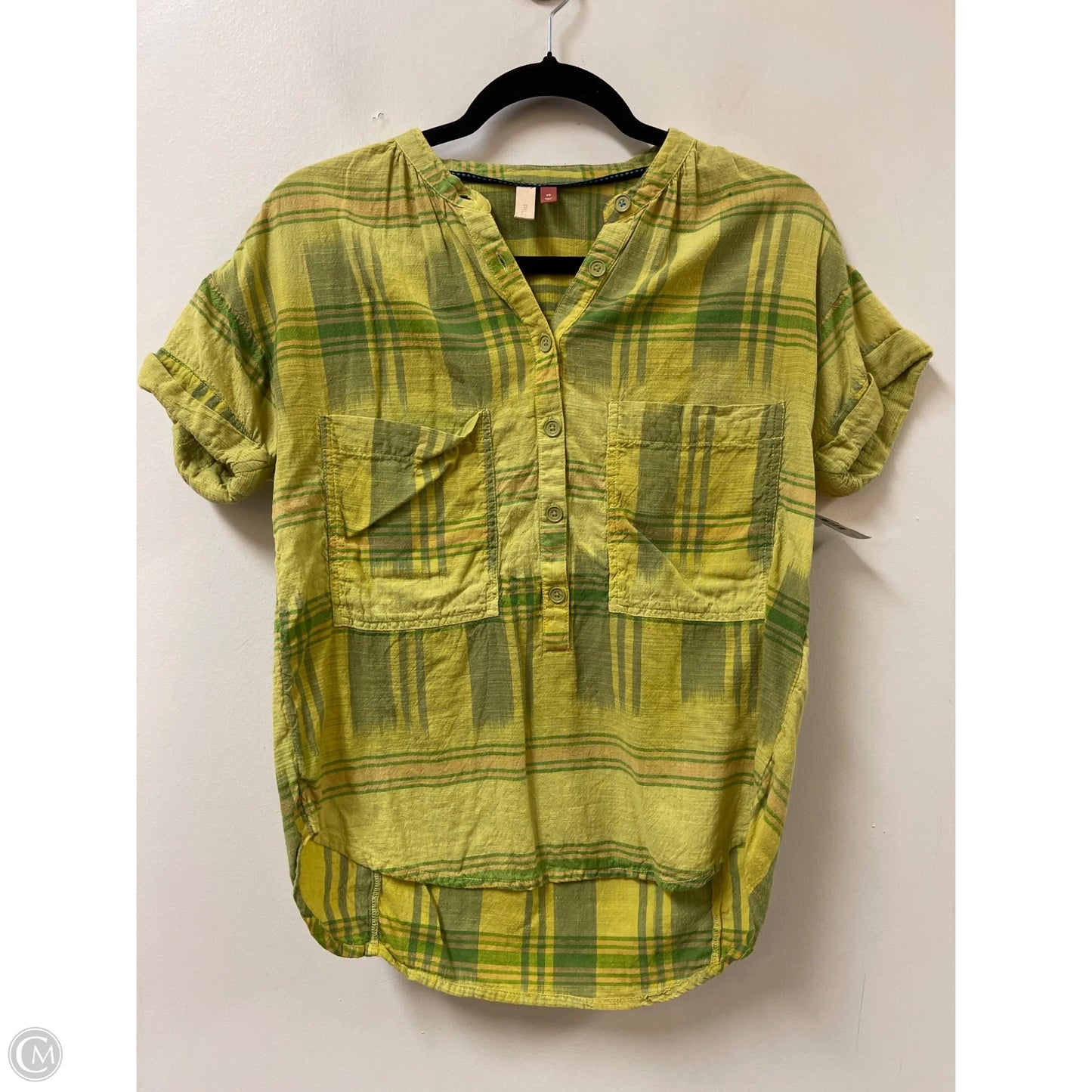 Top Short Sleeve By Pilcro In Yellow, Size: Xs