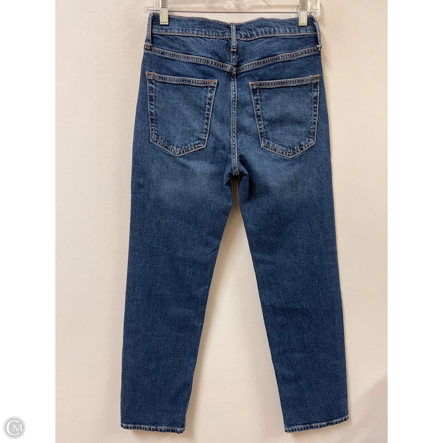 Jeans Straight By Gap In Blue Denim, Size: 0p