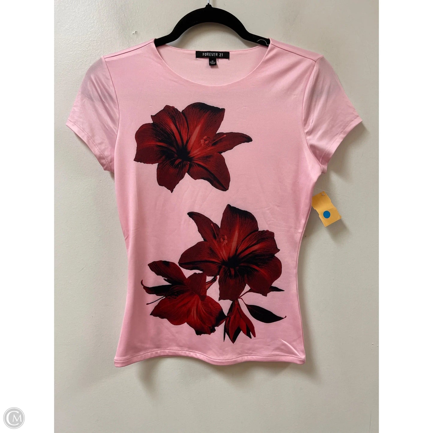 Top Short Sleeve By Forever 21 In Pink, Size: M