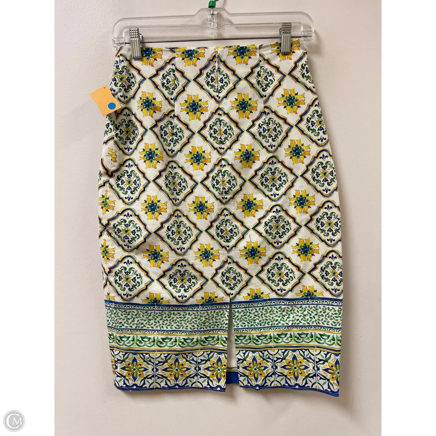 Skirt Midi By Antonio Melani In Blue & Yellow, Size: 0p