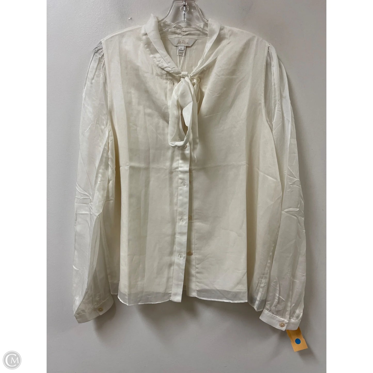 Blouse Designer By Lilly Pulitzer In Cream, Size: L