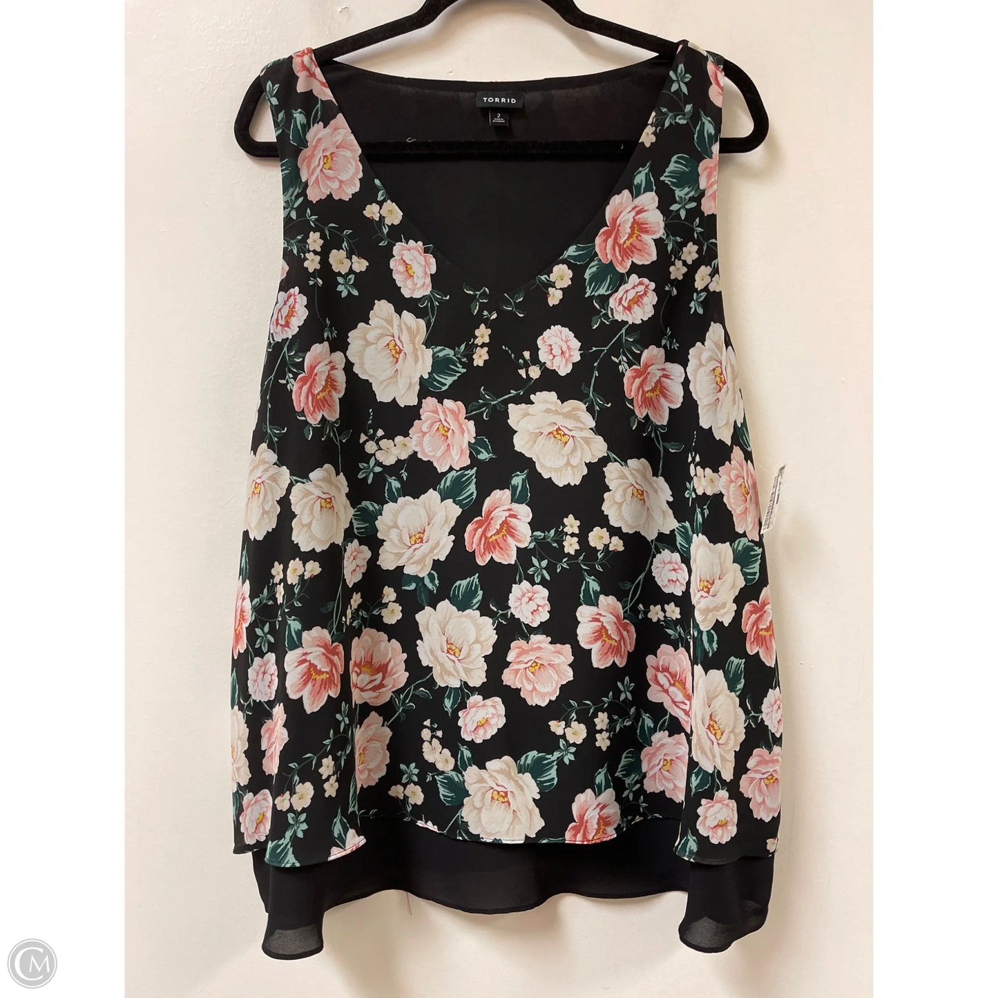 Top Sleeveless By Torrid In Floral Print, Size: 2x