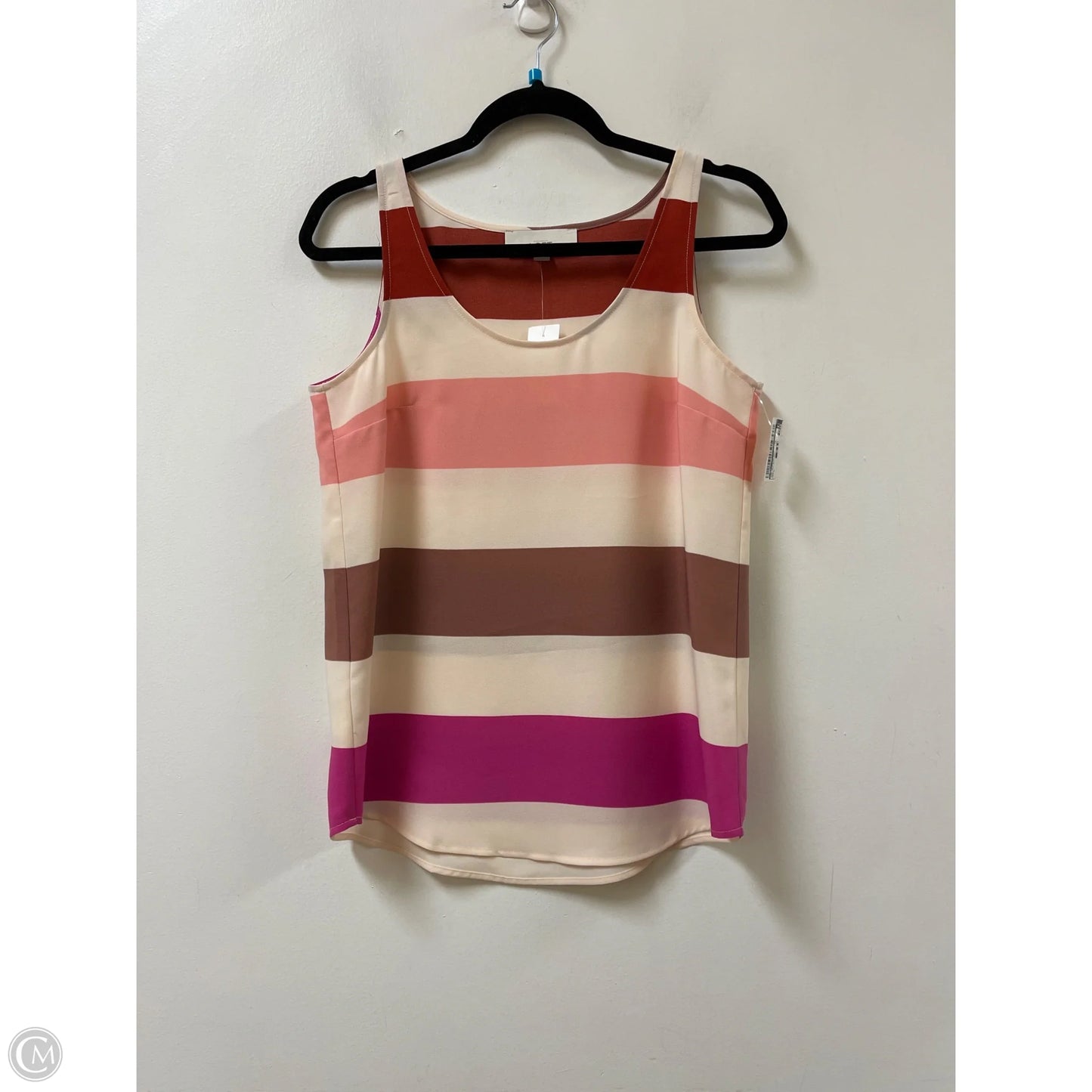 Top Sleeveless By Loft In Striped Pattern, Size: S