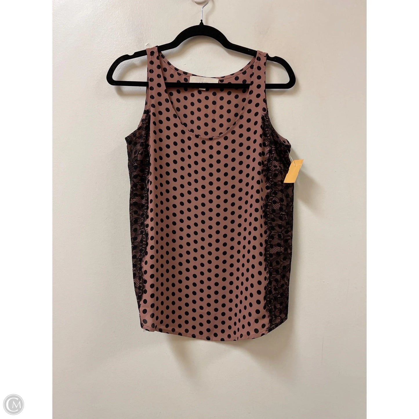 Top Sleeveless By Loft In Polkadot Pattern, Size: S