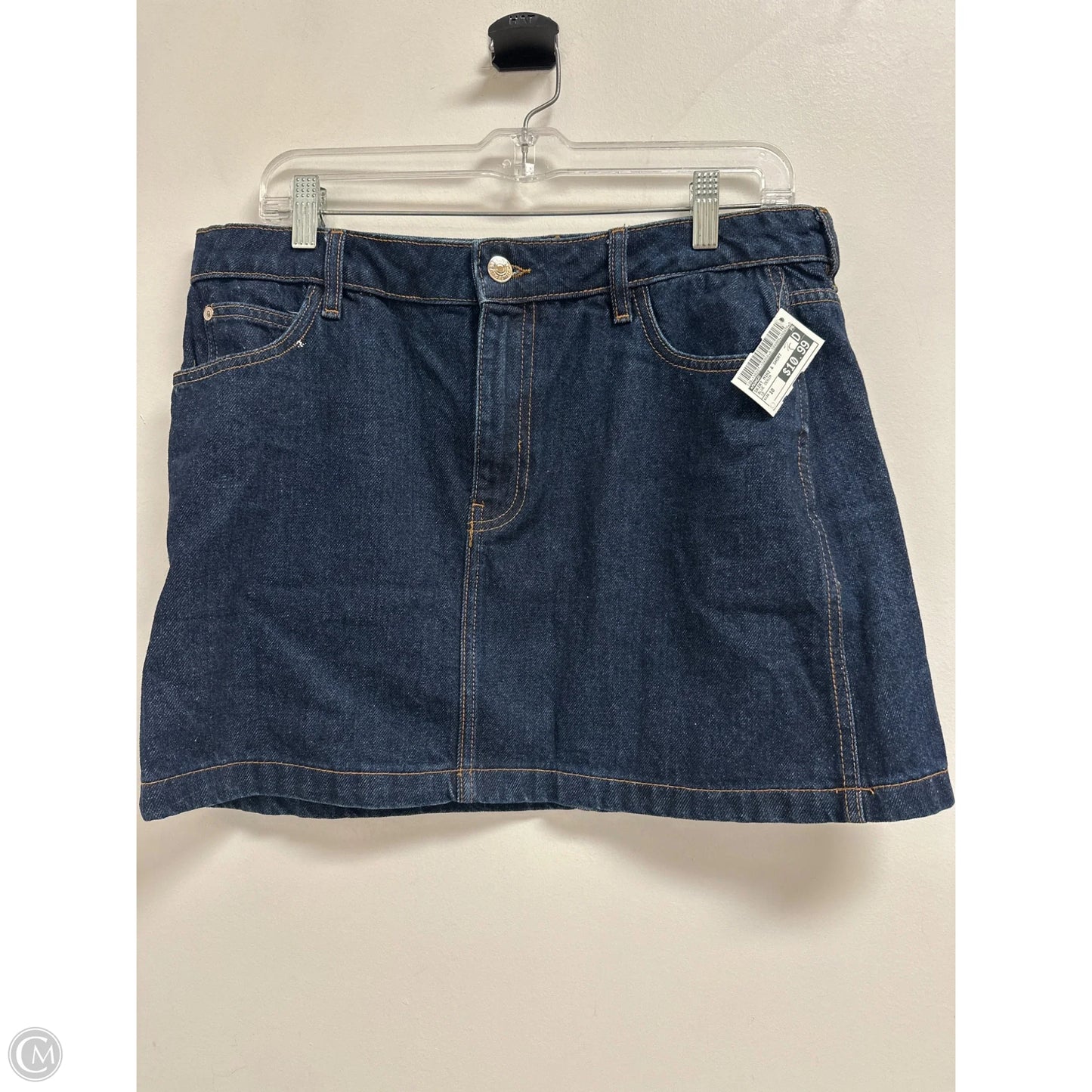 Skirt Mini & Short By Mango In Blue Denim, Size: 10