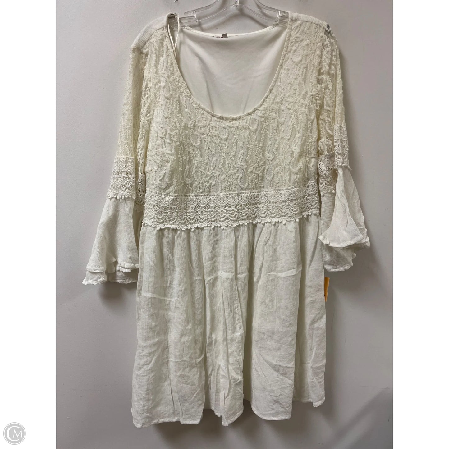 Tunic Long Sleeve By Red Camel In White, Size: 2x