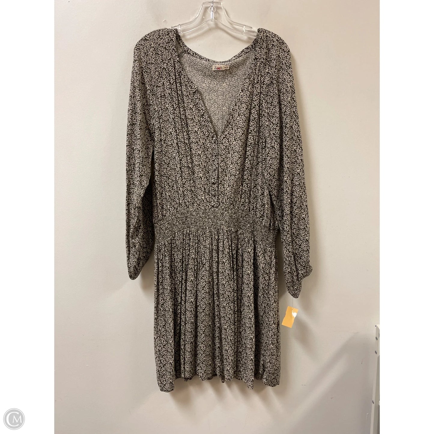 Dress Casual Midi By Faherty In Green & White, Size: 1x
