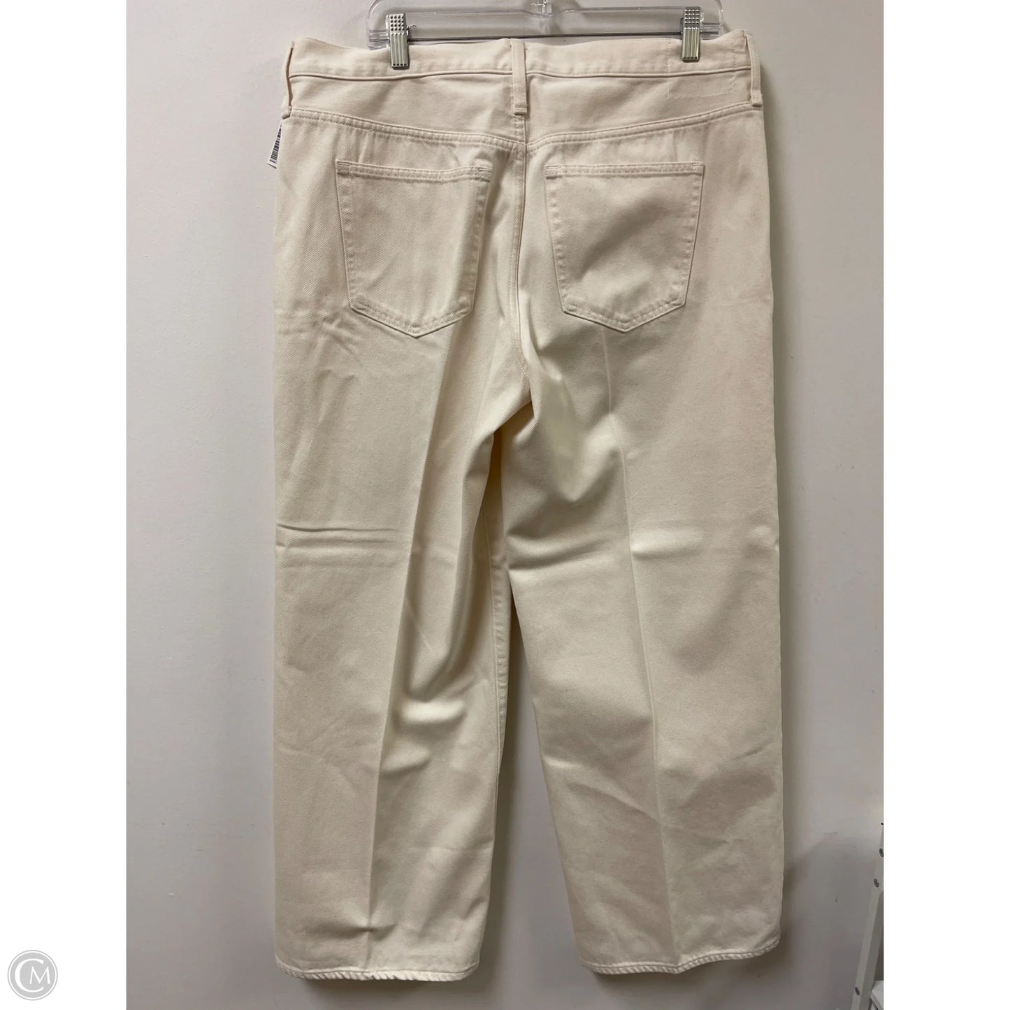 Jeans Wide Leg By J. Crew In Cream Denim, Size: 12