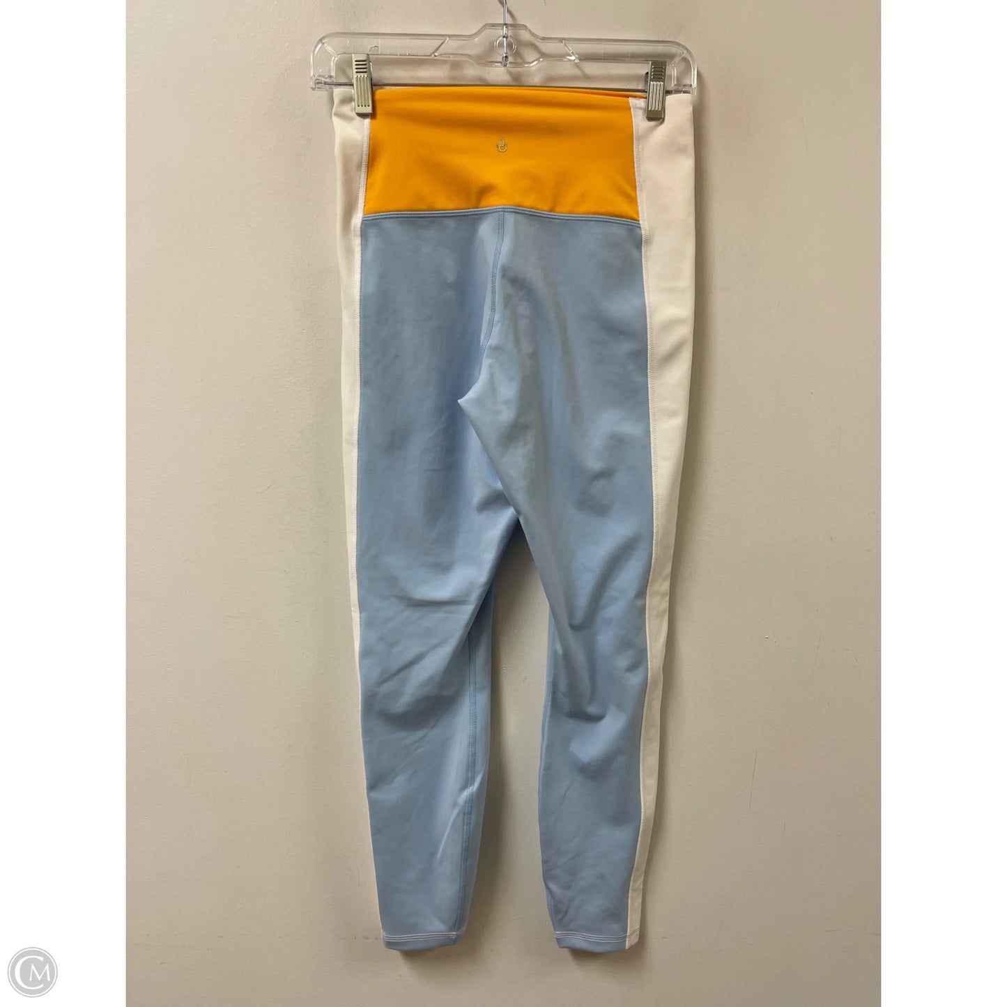 Athletic Leggings By Spiritual Gangster In Blue & Yellow, Size: M