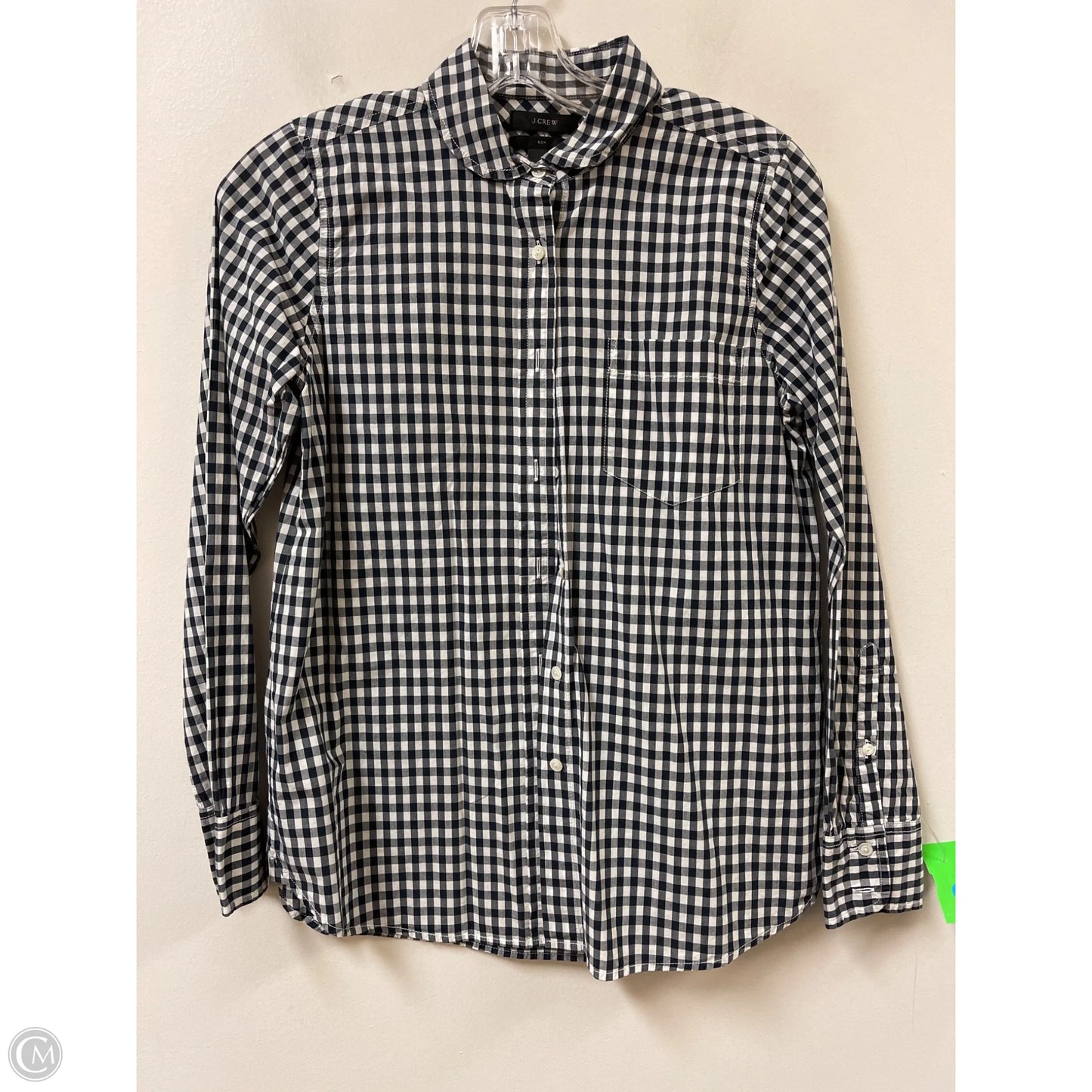 Blouse Long Sleeve By J. Crew In Blue & White, Size: Xs