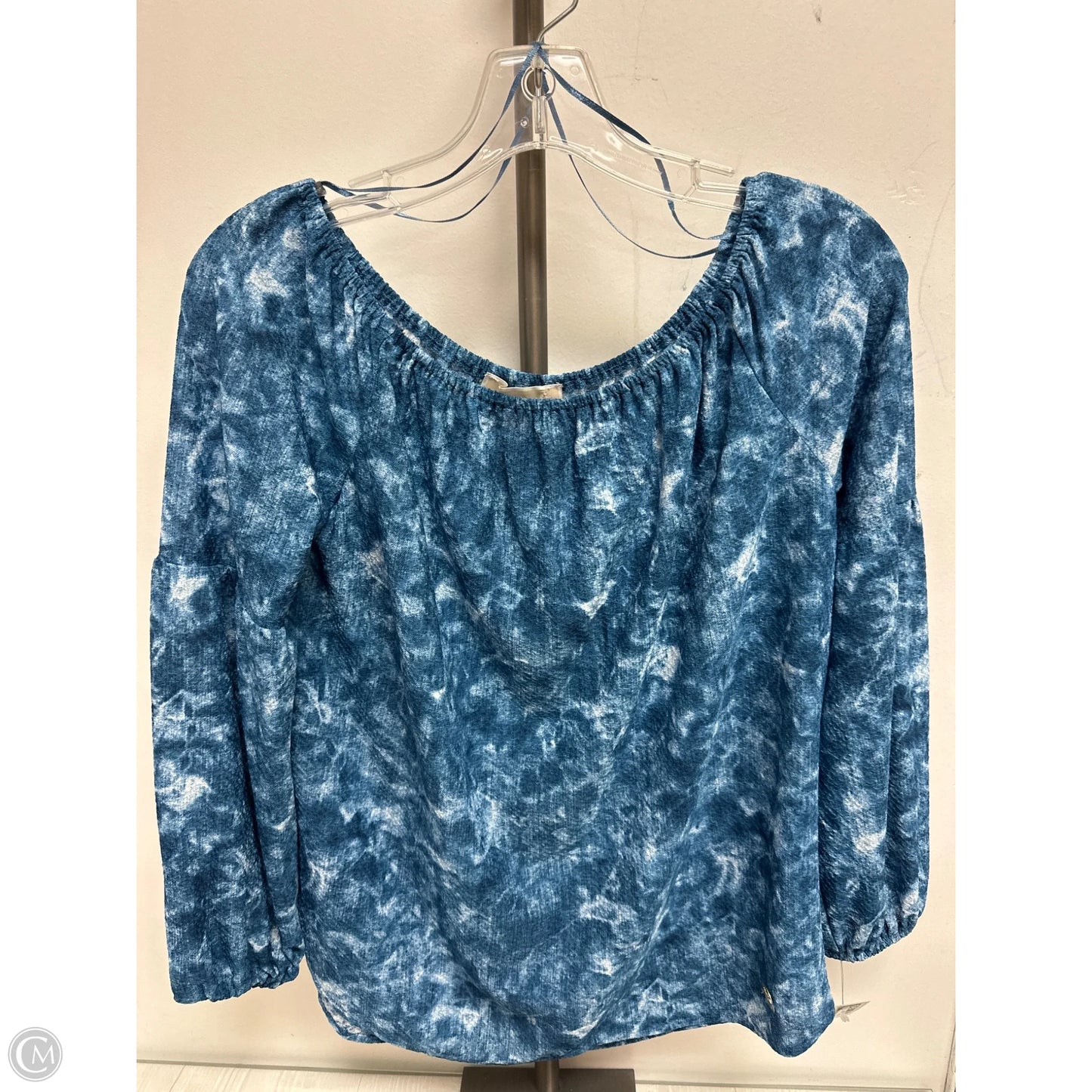 Top Long Sleeve By Michael By Michael Kors In Blue & White, Size: S