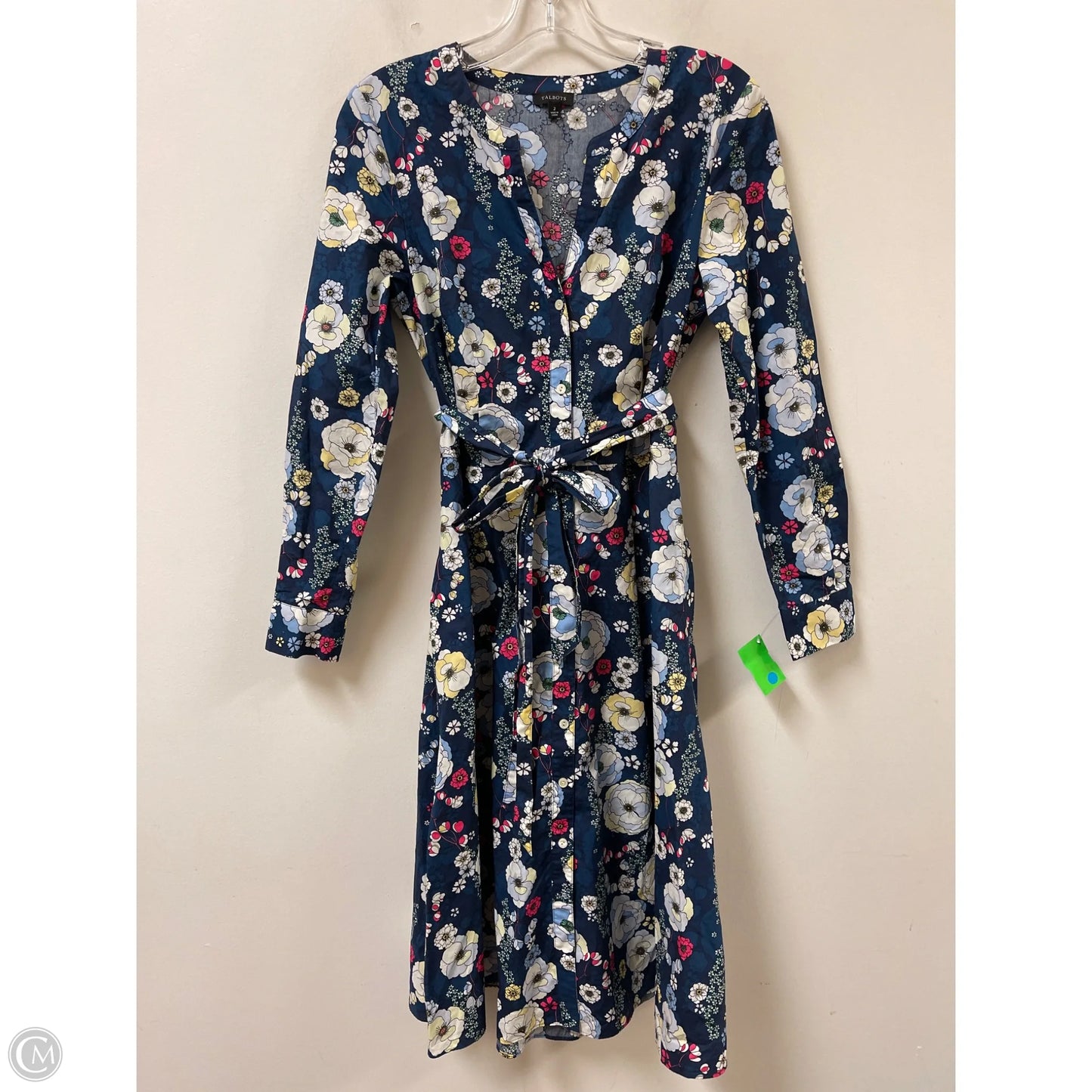 Dress Casual Midi By Talbots In Floral Print, Size: Xs